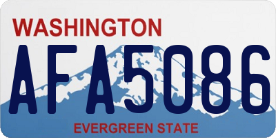 WA license plate AFA5086