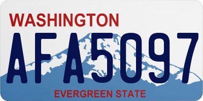 WA license plate AFA5097
