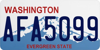 WA license plate AFA5099