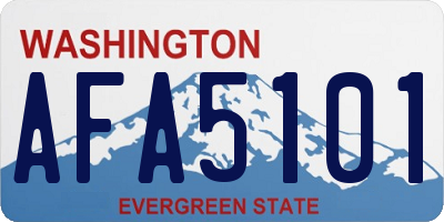 WA license plate AFA5101