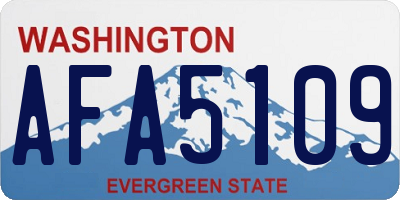 WA license plate AFA5109