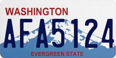 WA license plate AFA5124