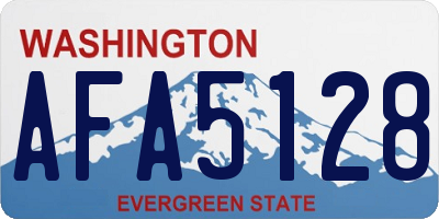 WA license plate AFA5128