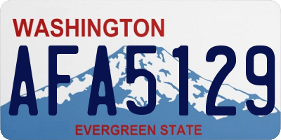 WA license plate AFA5129