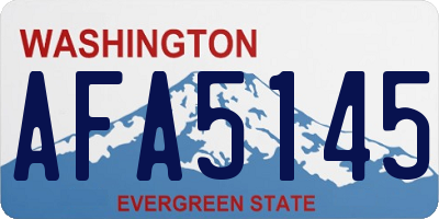 WA license plate AFA5145