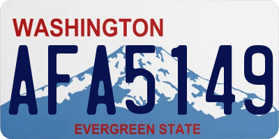 WA license plate AFA5149