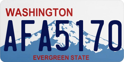 WA license plate AFA5170