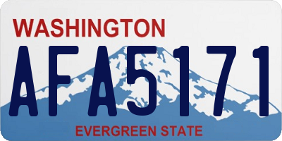 WA license plate AFA5171