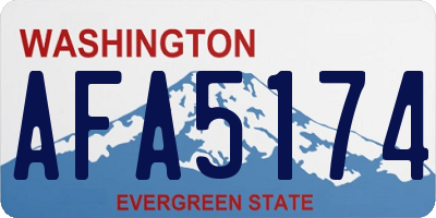 WA license plate AFA5174
