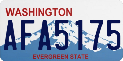 WA license plate AFA5175
