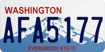 WA license plate AFA5177