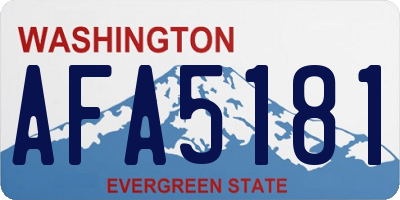 WA license plate AFA5181