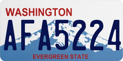 WA license plate AFA5224