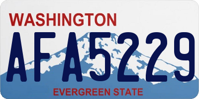 WA license plate AFA5229