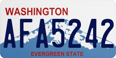 WA license plate AFA5242