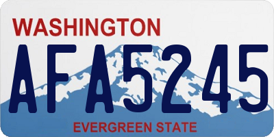 WA license plate AFA5245
