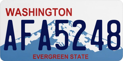 WA license plate AFA5248
