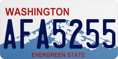 WA license plate AFA5255