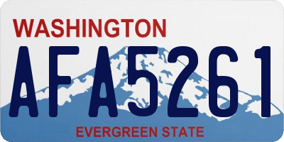 WA license plate AFA5261
