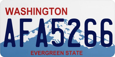 WA license plate AFA5266