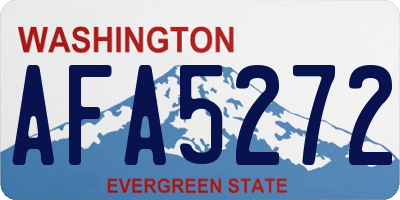 WA license plate AFA5272