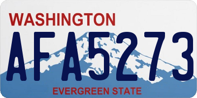 WA license plate AFA5273