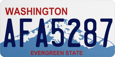 WA license plate AFA5287