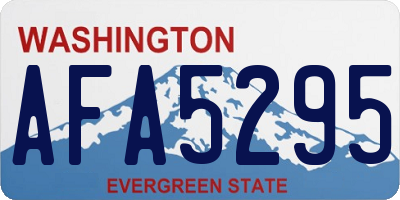 WA license plate AFA5295