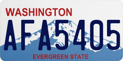 WA license plate AFA5405