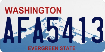 WA license plate AFA5413