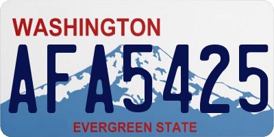 WA license plate AFA5425