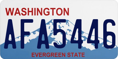 WA license plate AFA5446