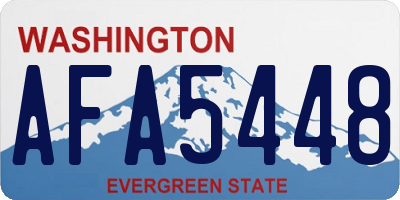 WA license plate AFA5448