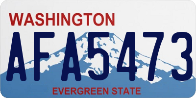 WA license plate AFA5473