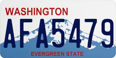 WA license plate AFA5479