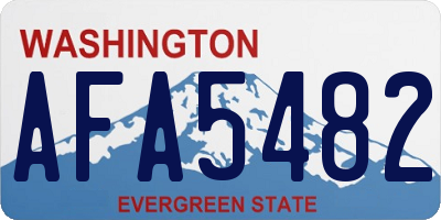 WA license plate AFA5482