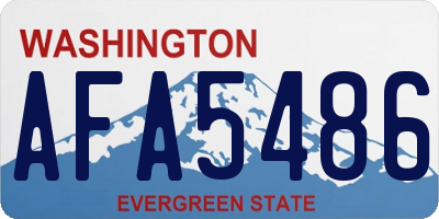 WA license plate AFA5486