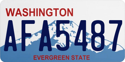 WA license plate AFA5487