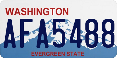 WA license plate AFA5488
