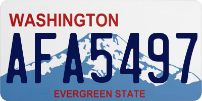 WA license plate AFA5497