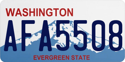 WA license plate AFA5508