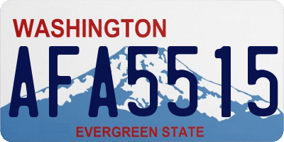 WA license plate AFA5515