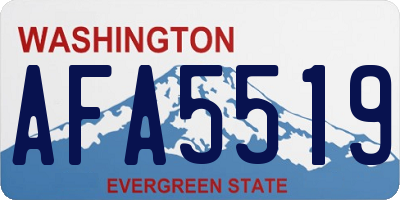 WA license plate AFA5519