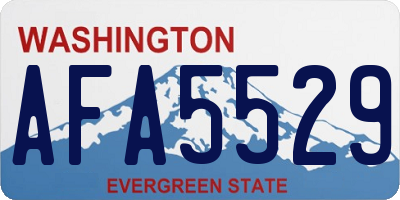 WA license plate AFA5529