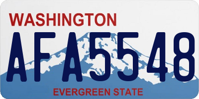 WA license plate AFA5548