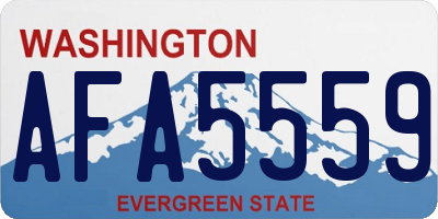 WA license plate AFA5559