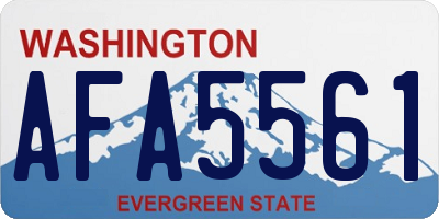 WA license plate AFA5561