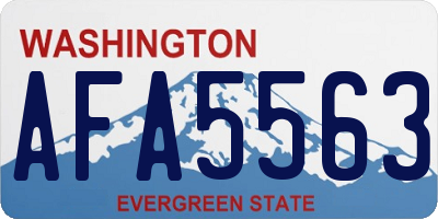 WA license plate AFA5563