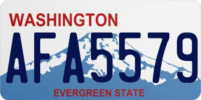 WA license plate AFA5579