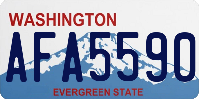 WA license plate AFA5590